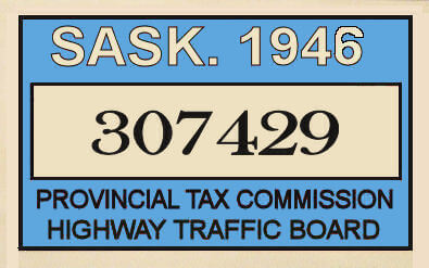 (image for) 1946 Saskatchewan tax/inspection sticker CANADA